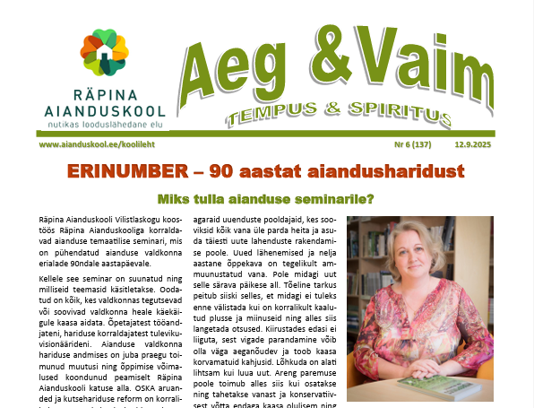 Aeg & Vaim 2025 september, nr 6 (137)