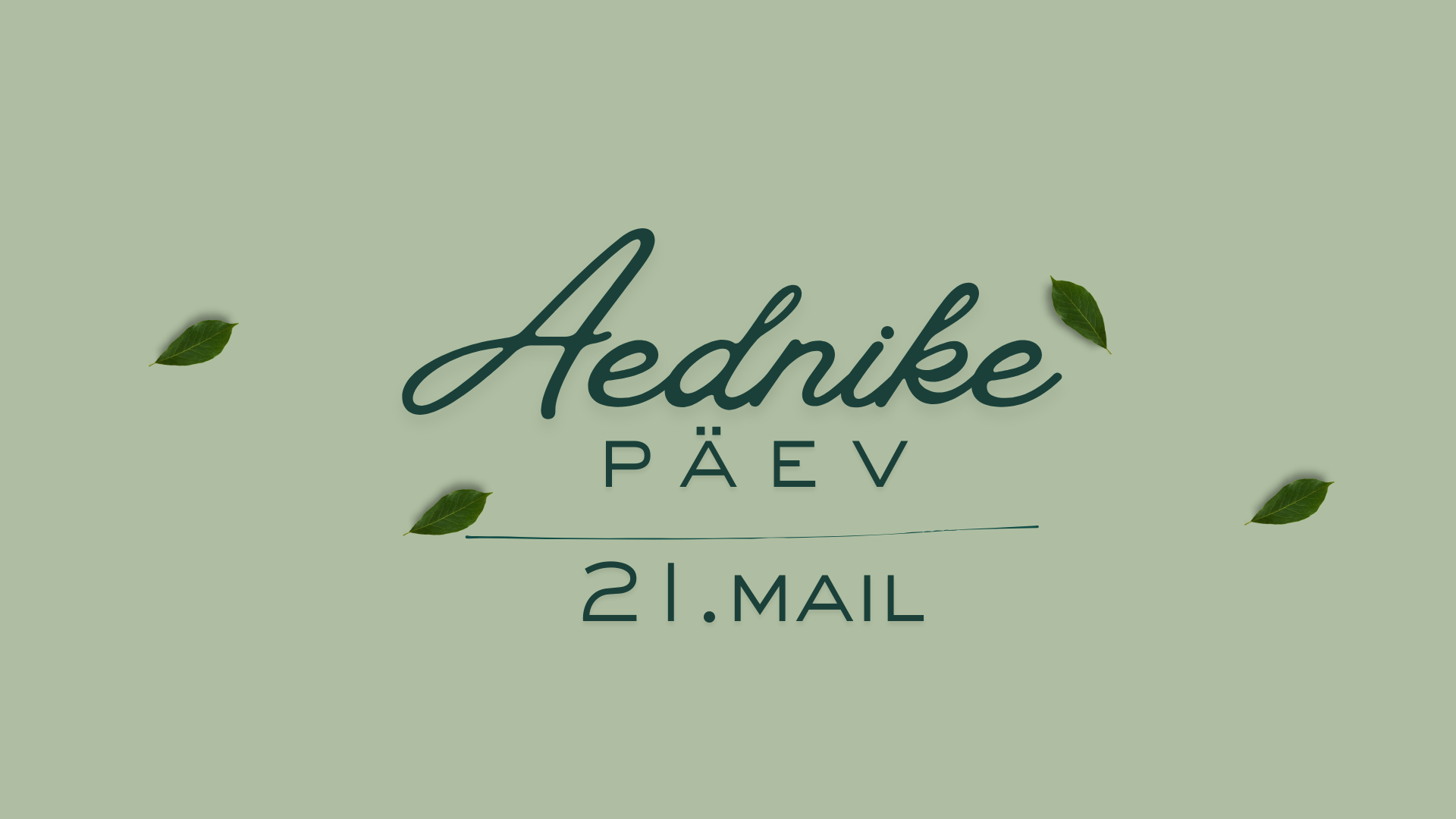 Aednike päev ja nooraednike võistlus 21. mail